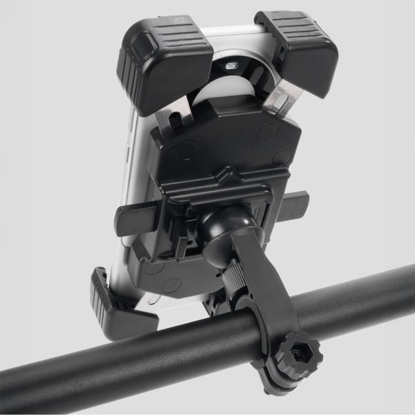 Velosipēda viedtālruņa turētājs uz stūres - melns