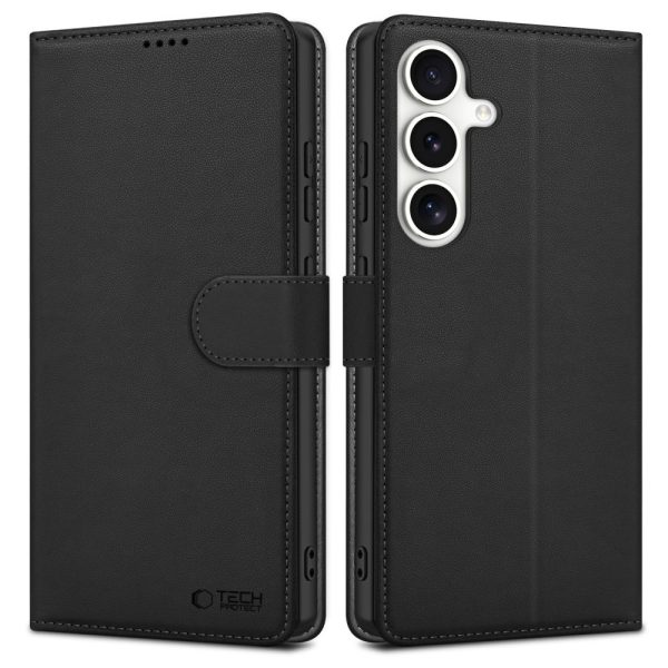 Mākslīgās ādas maciņš Samsung Galaxy S25 FE Wallet - melns