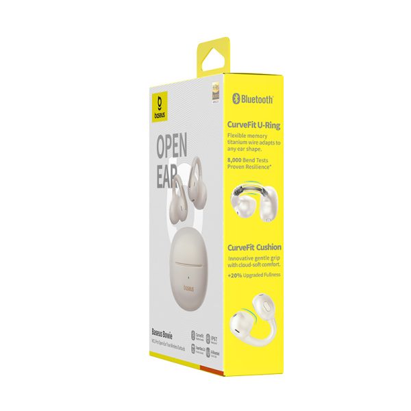 Bowie MC1 Pro OWS bezvadu austiņas ar atvērtu korpusu un klipšiem - baltas