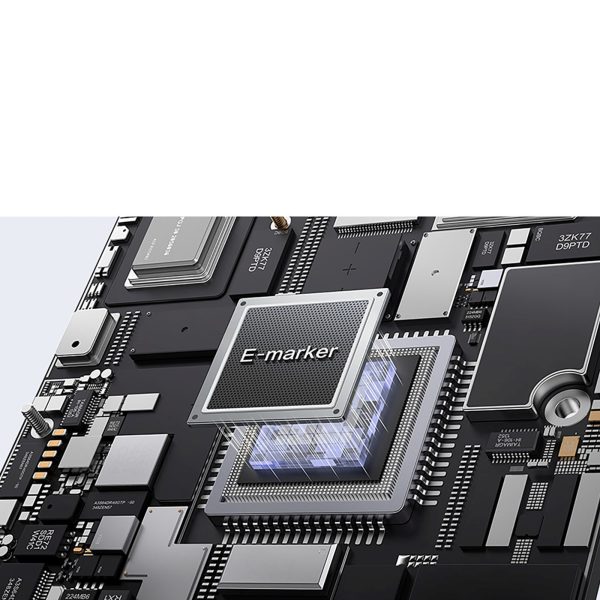 2-in-1 USB-C 100W izvelkams kabelis 1,2 m - melns