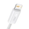 USB-A kabelis - iPhone Lightning Dynamic Series 2.4A 1m - Balts