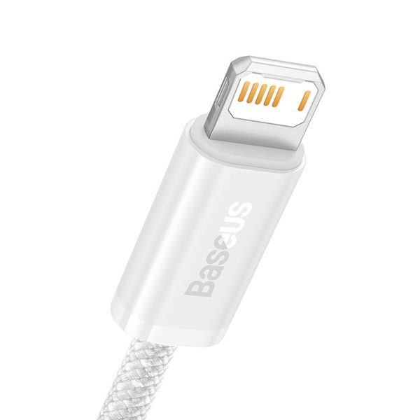 USB-A kabelis - iPhone Lightning Dynamic Series 2.4A 1m - Balts