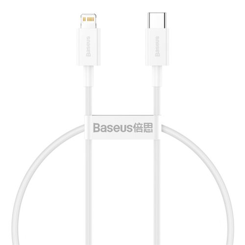 USB-C kabelis - iPhone Lightning Superior sērija 20W PD 25cm - balts