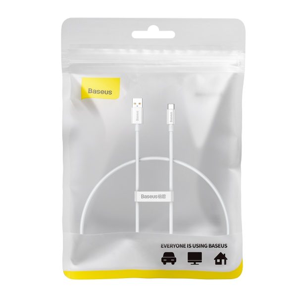 Superior Series 100W 25cm USB-A - USB-C kabelis - balts