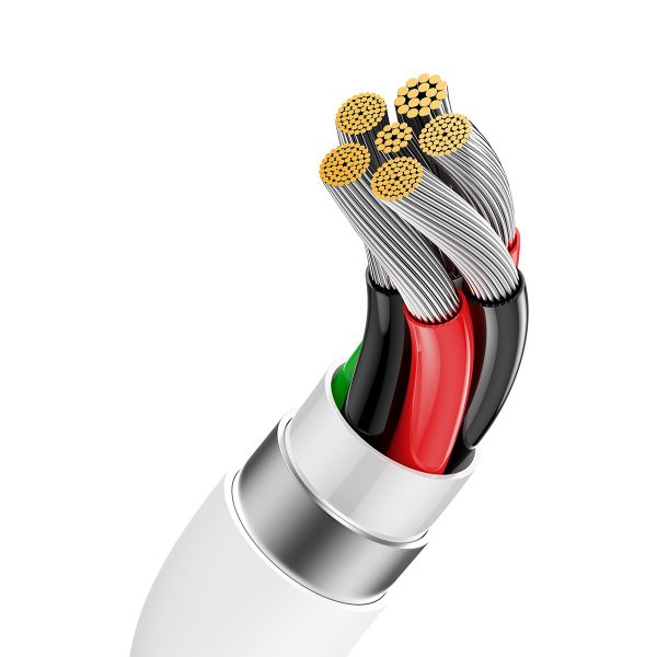 Superior Series 100W 25cm USB-A - USB-C kabelis - balts