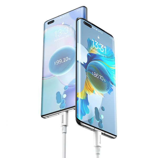 USB-A - USB-C Superior sērijas 100 W 1 m kabelis - balts