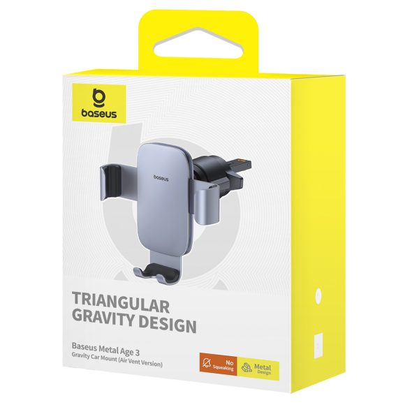 Gravity automašīnas tālruņa turētājs gaisa atverei - pelēks