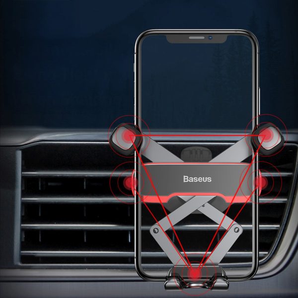 Gravity automašīnas telefona turētājs gaisa atverei - melns