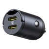 Automašīnas lādētājs 2xUSB-C 30W - melns
