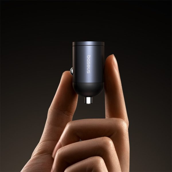 Automašīnas lādētājs 2xUSB-C 30W - melns