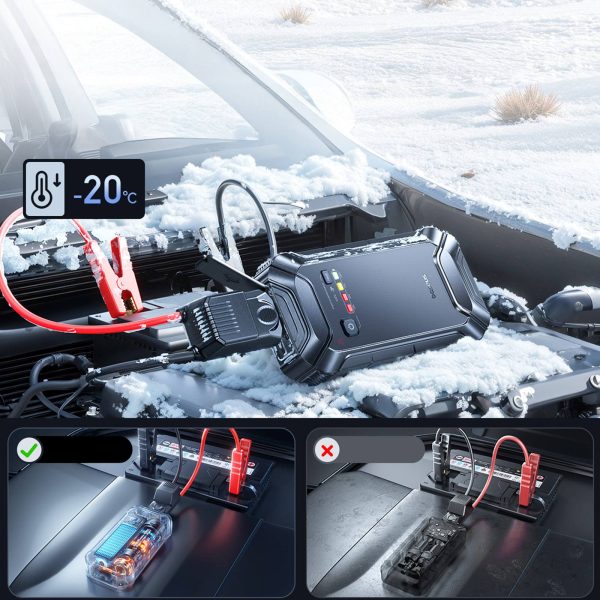 Automašīnas starteris 12000mAh 12V - melns