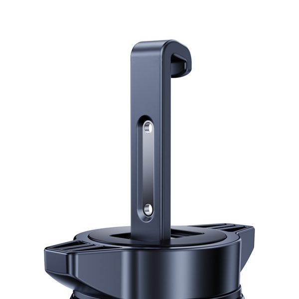 Magnētiskais turētājs ar induktīvo lādētāju viedtālruņiem uz gaisa atveres Qi2 - melns
