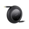 USB-C Free2Pull Mini 100W ievelkams kabelis 1,5 m - melns