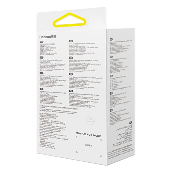 Bezvadu pele 3 savienojuma režīmi 2,4 GHz Bluetooth 3.0 5.0 F01B - violeta