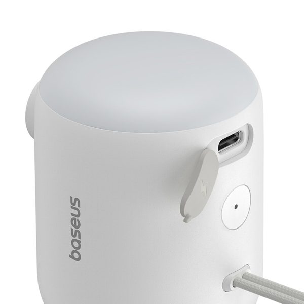 Pārnēsājams uzlādējams ceļojumu sūknis ar 4 USB-C uzgaļiem - balts