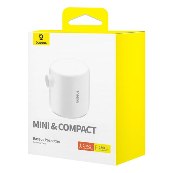 Pārnēsājams uzlādējams ceļojumu sūknis ar 4 USB-C uzgaļiem - balts