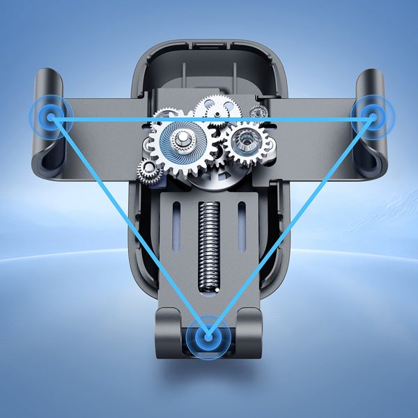 Gravitācijas automašīnas turētājs viedtālrunim uz gaisa atveres - melns