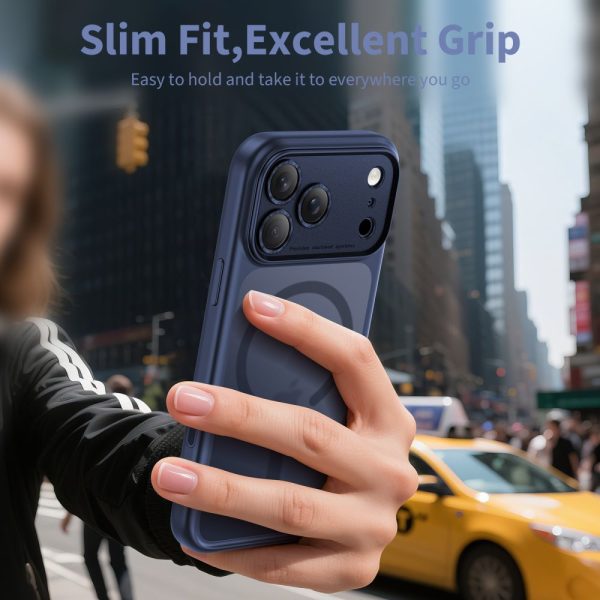 iPhone 17 Pro Magpeak Magsafe CC vāciņš — matēti tumši zils