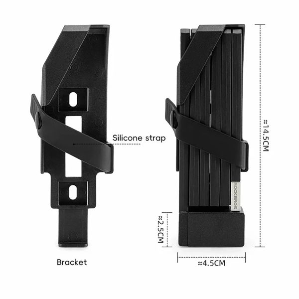 Salokāma bezatslēgas velosipēda slēdzene ar rokturi, 88 cm - melna