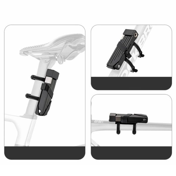 Salokāma bezatslēgas velosipēda slēdzene ar rokturi, 88 cm - melna