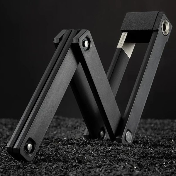 Salokāma bezatslēgas velosipēda slēdzene ar rokturi, 88 cm - melna