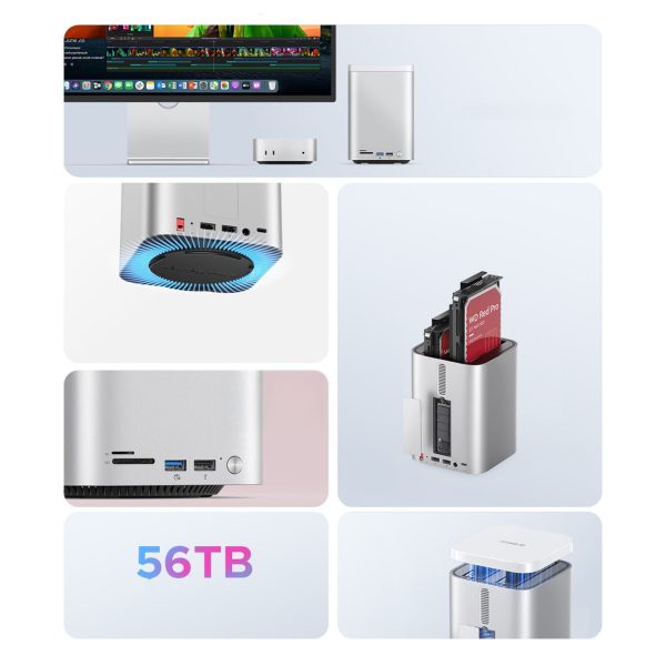 1032695-10-stacja-dokujaca-z-kieszeniami-na-dyski-orico-hurtownia-dropshipping.jpg Dokstacija ar M.2 SATA cieto disku nodalījumiem līdz 56 TB - sudraba krāsā