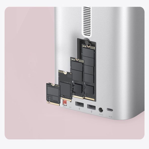 1032695-9-stacja-dokujaca-z-kieszeniami-na-dyski-orico-hurtownia-dropshipping.jpg Dokstacija ar M.2 SATA cieto disku nodalījumiem līdz 56 TB - sudraba krāsā