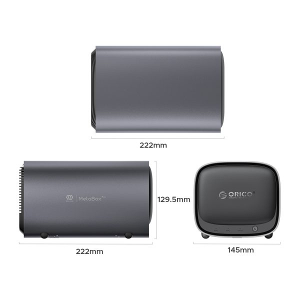 N5100 8 GB DDR4 M.2 NVMe SATA tīklam pievienots disku masīvs līdz 76 TB - pelēks