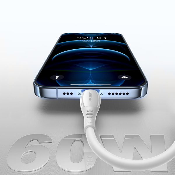 USB-C kabelis S-A59 Vibrant sērija 60W 1.2m - balts