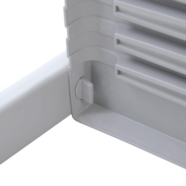 Izturīgs dārza baseina kafijas galdiņš ar plauktu - PELĒKS