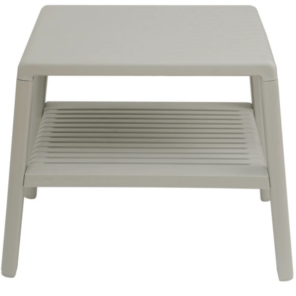 Izturīgs dārza baseina kafijas galdiņš ar plauktu - BĒŠA