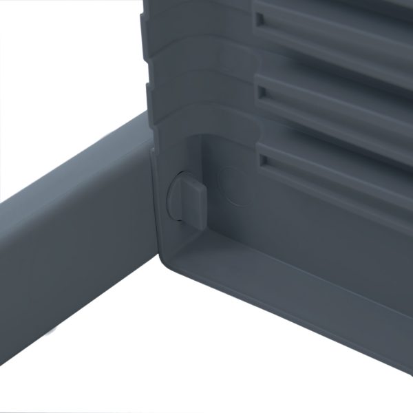 Izturīgs biljarda kafijas galdiņš dārzam vai terasei ar plauktu - ANTRACĪTS