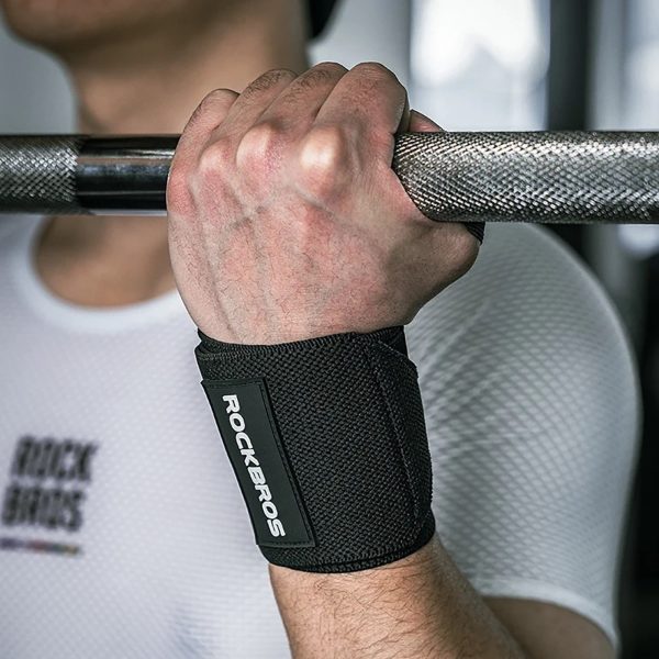 Sporta plaukstas locītavas stabilizējošā josla, melna - 2 gab.