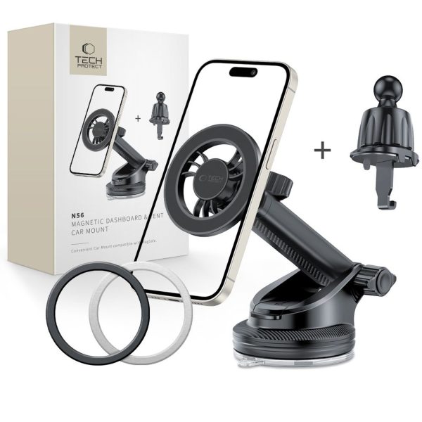 MagSafe magnētiskais automašīnas viedtālruņa turētājs - melns