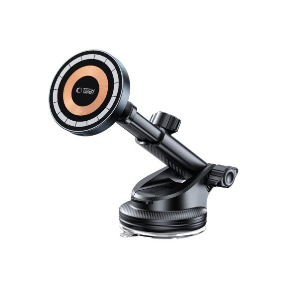 Automašīnas turētājs ar induktīvu viedtālruņa lādētāju uz grila vai paneļa 15W - melns