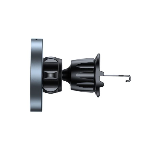 Automašīnas turētājs ar induktīvu viedtālruņa lādētāju uz grila vai paneļa 15W - melns