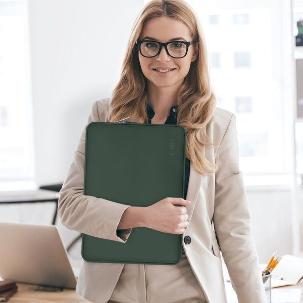 Neoslim 15-16 collu klēpjdatora soma + aksesuāru maciņš - zaļa