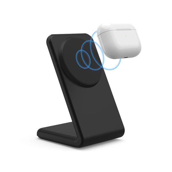 15 W MagSafe bezvadu lādētājs ar pamatni - melns