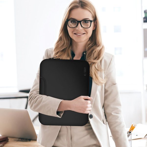 Neoprēna klēpjdatora soma 13-14 collu klēpjdatoriem - melna