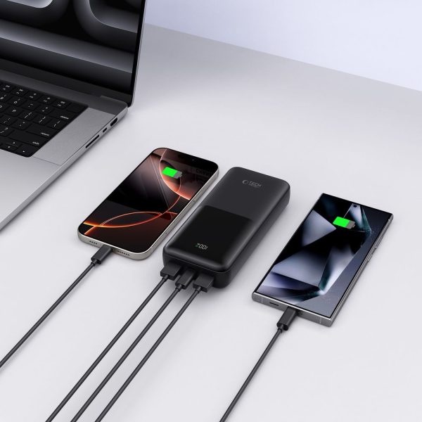 Powerbank 20000mAh USB-A USB-C 22.5W PB02 - melns