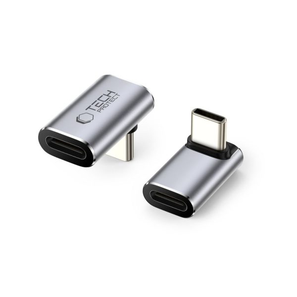 USB-C leņķa adapteris — pelēks