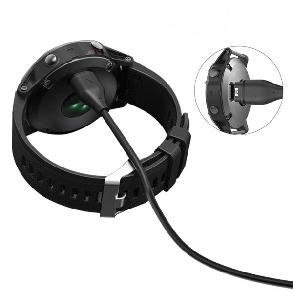 USB-C kabelis Garmin pulkstenim 1m - melns