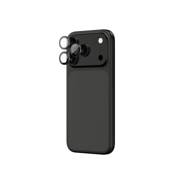 iPhone 17 Pro / Pro Max safīra kameras stikls ar pelēku rāmi