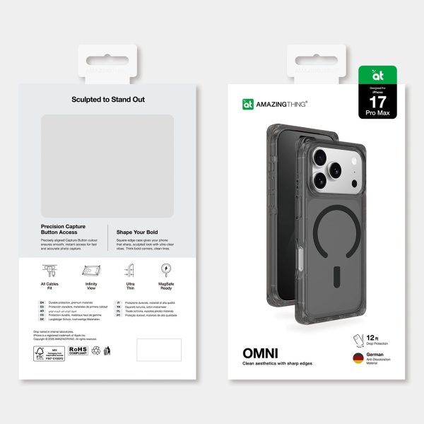 iPhone 17 Pro Omni MagSafe vāciņš — melns