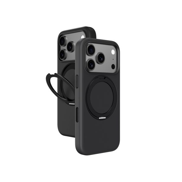 Cloudie iPhone 17 Pro Max vāciņš ar statīvu - melns