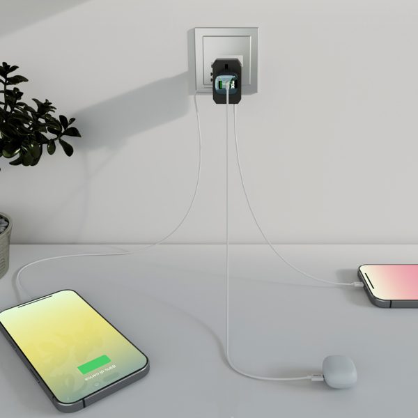 1032849-10-adapter-przejsciowka-do-gniazdek-eu-uk-us-aus-sbs-hurtownia-dropshipping.jpg Ceļojuma adapteris ES Apvienotā Karaliste ASV Austrālija USB-C USB-A GaN 70W - melns