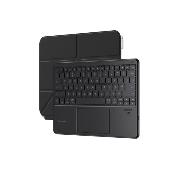 1032853-4-etui-pokrowiec-z-klawiatura-touchpadem-na-ipad-11-amazingthing-hurtownia-dropshipping.jpg Vāciņš ar skārienpaliktni un tastatūru iPad 11'' 2025 - melns