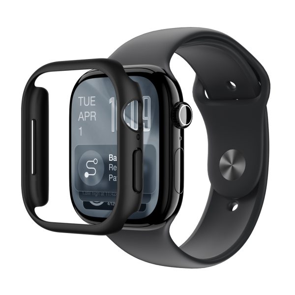 Apple Watch Series 11 42 mm minimālistisks aizsargvāciņš - melns