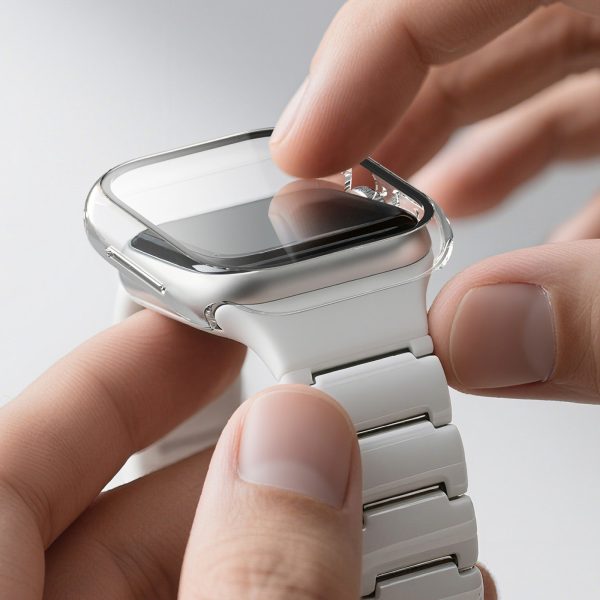 Radix Apple Watch Series 11 46mm ekrāna aizsargs ar maciņu - caurspīdīgs