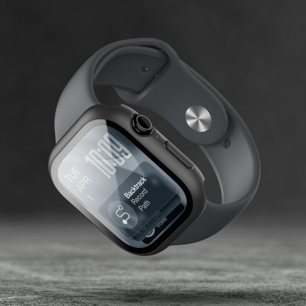 1032881-7-szklo-z-etui-na-apple-watch-11-czarne-amazingthing-hurtownia-dropshipping.jpg Radix Apple Watch Series 11 46mm ekrāna aizsargs ar maciņu - melns